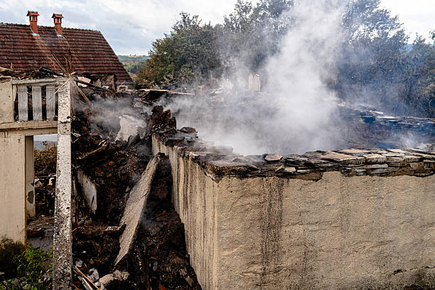 Professional Fire Damage Removal technician working in Burlington, KY